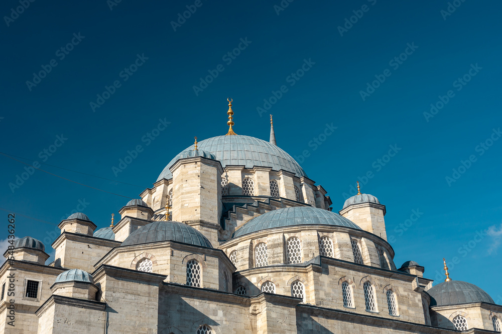 Architectural details of mosques in Istanbul.