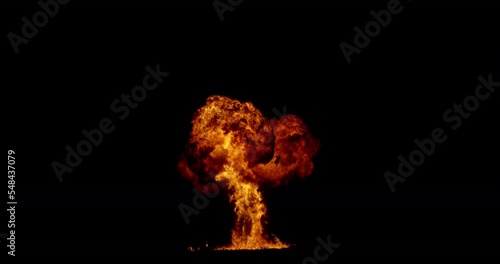 Real fire explosion, bomb explosion in 4k resolution, for creative used in visual effects.