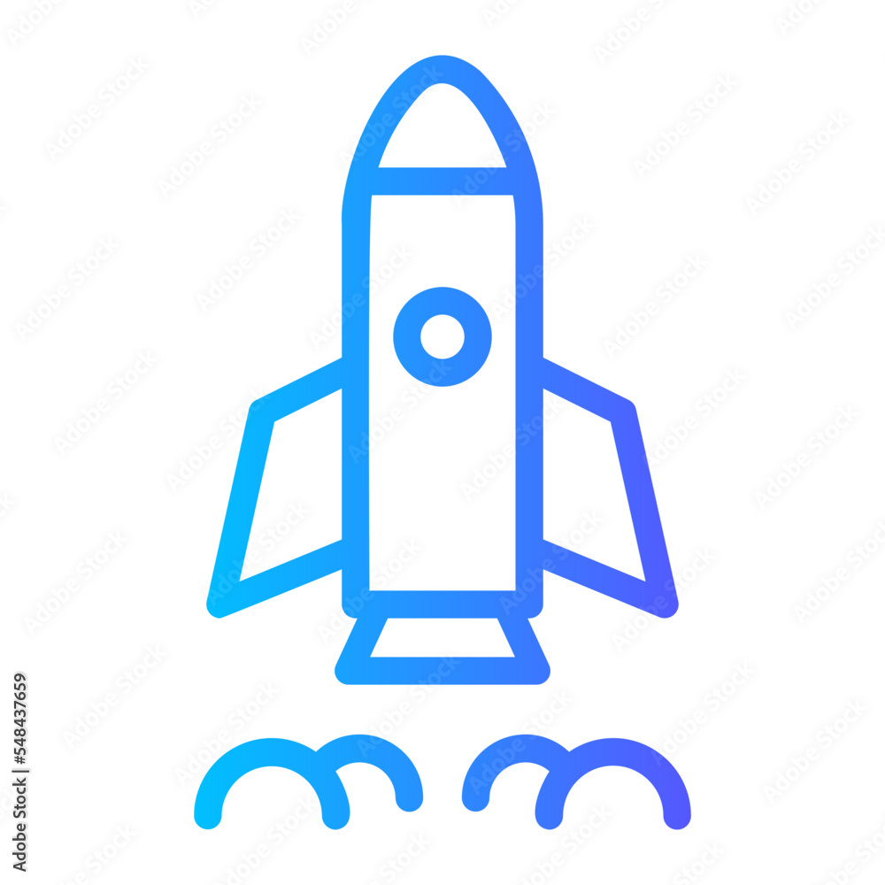 rocket gradient icon rocket gradient icon