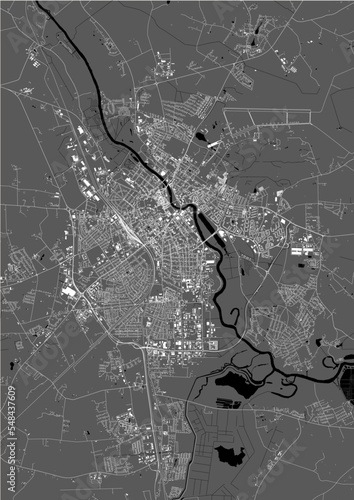 map of the city of Tartu, Estonia photo