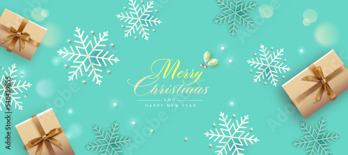 クリスマスと新年の背景とクリスマスベクターイラスト