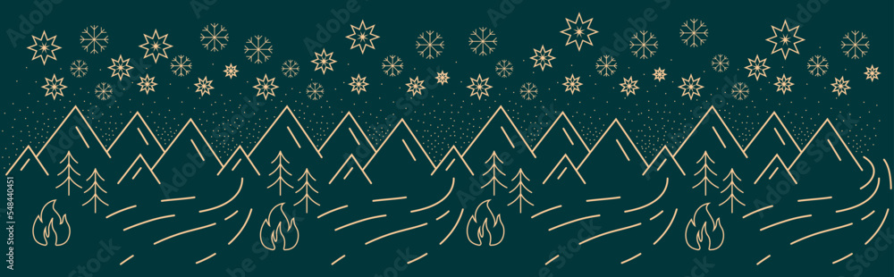 Obraz premium christmas background with snowflakes. christmas frame, border. Seasonal greeting card template 