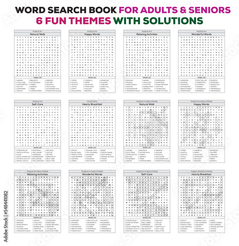 large Print word search for adults
