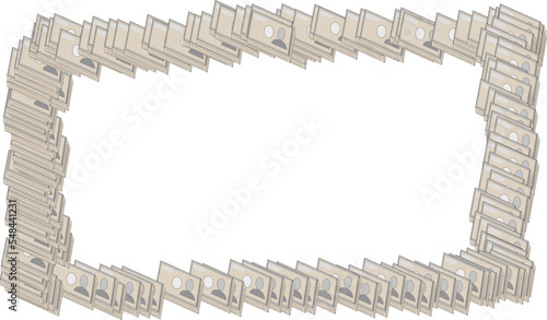 札束で作られたフレーム