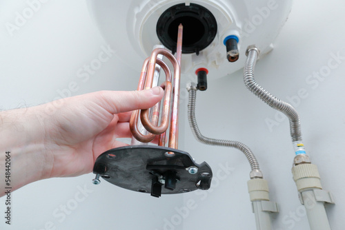 Obraz na plátně Repair and maintenance of boilers