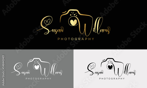 Camera photography logo icon vector template