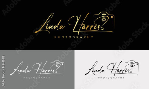Camera photography logo icon vector template