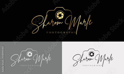 Camera photography logo icon vector template