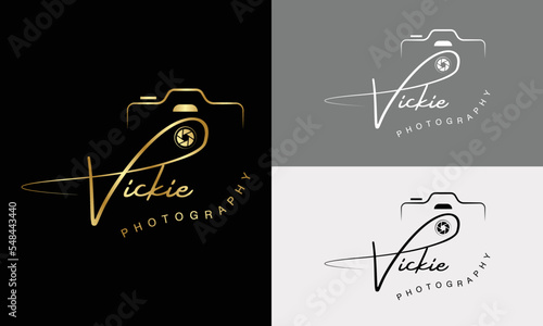 Camera photography logo icon vector template