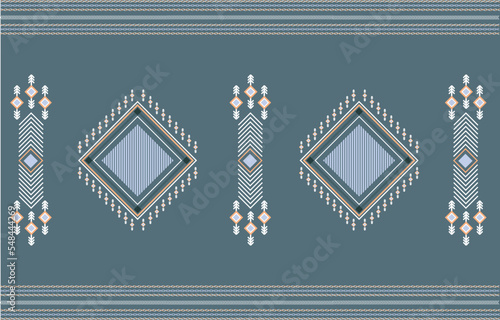Oriental ethnic seamless pattern traditional background Design for carpet,wallpaper,clothing,wrapping,batik,fabric,Vector illustration embroidery style.