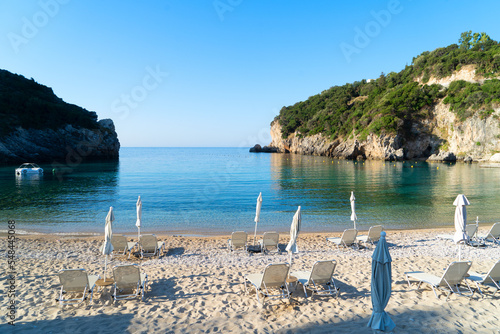 Fototapeta Naklejka Na Ścianę i Meble -  Paleokastritsa beach on Korfu, Greece