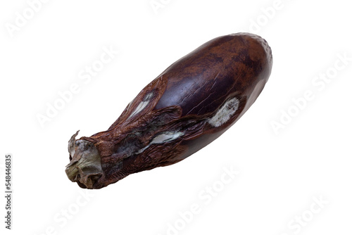 Принти на полотні Spoiled eggplant on transparent background