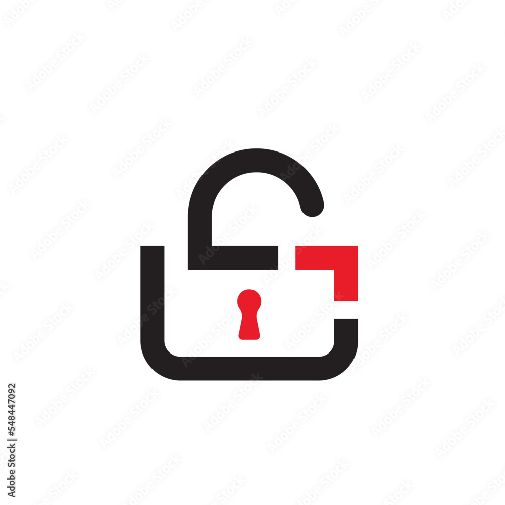 abstract s letter lock concept icon vector design abstract s letter lock concept icon vector design