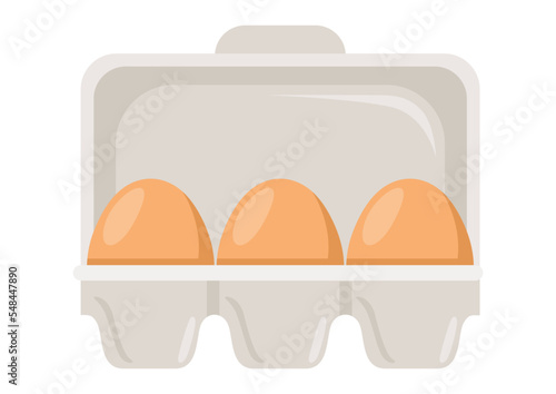Fresh eggs in carton box
