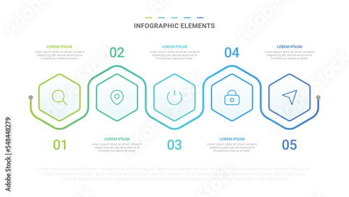 Vector modern timeline steps options infographic elements for business with icons template design
