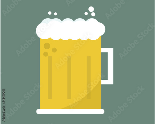 ビールジョッキ。お酒、アルコール。ベクターイラスト
