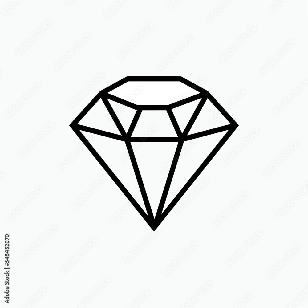 Diamond Icon. Jewelry Symbol - Vector. Diamond Icon. Jewelry Symbol - Vector.
