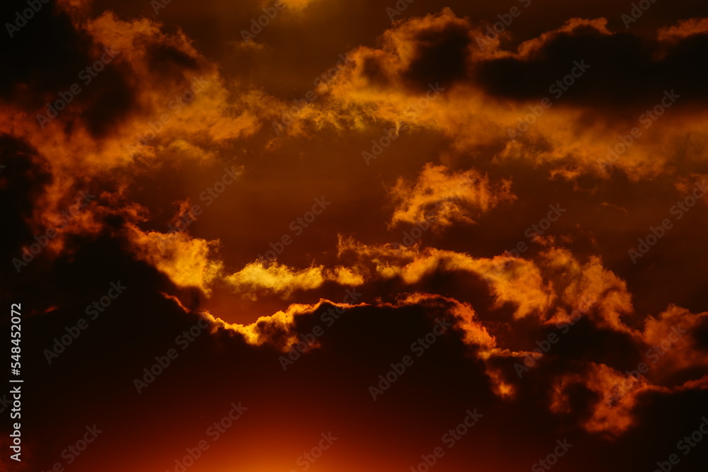 Blur focus Sunset sky orange sky orange cloud outdoor summer nature Blur focus Sunset sky orange sky orange cloud outdoor summer nature