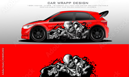 car livery graphic vector. abstract grunge background design for vehicle vinyl wrap and car branding	