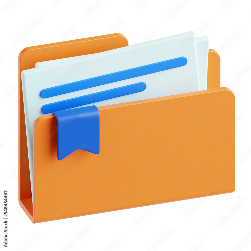document folder 3d render illustration document folder 3d render illustration