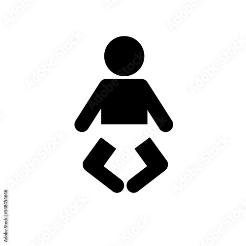 Baby icon. Simple nursery symbol, isolated vector illustration
