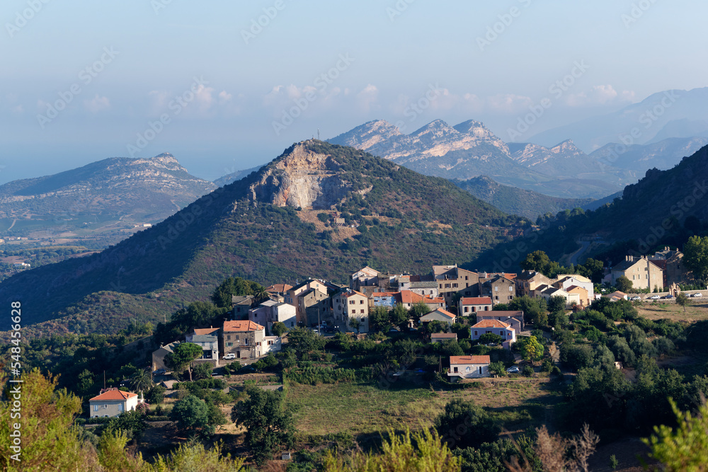 Olmeta-di-Tuda village in Corsica island