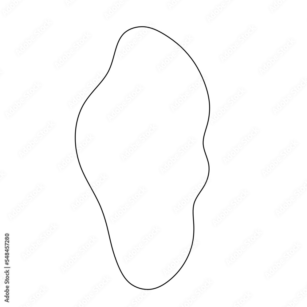 Vector isolated simple minimal rounded curved shape closed loop line