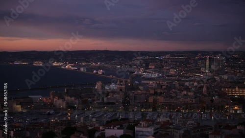 Wallpaper Mural view of the city of Marseille in France at night Torontodigital.ca
