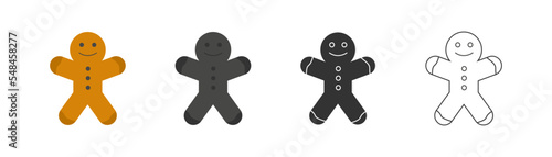 Christmas cookie set. Vector illustration.