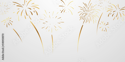 abstract golden fireworks design background