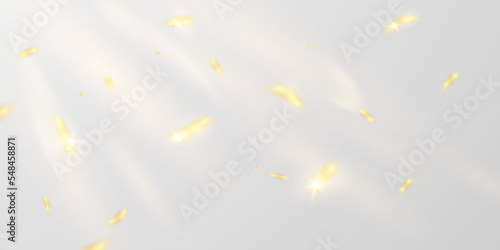 Celebrate background with golden confetti light effect for carnival vector illustration