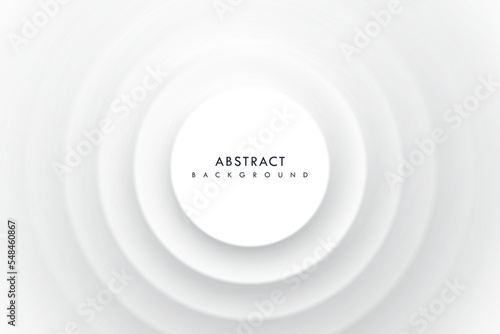 Vector geometric circle shape layer with shadow texture on white background.