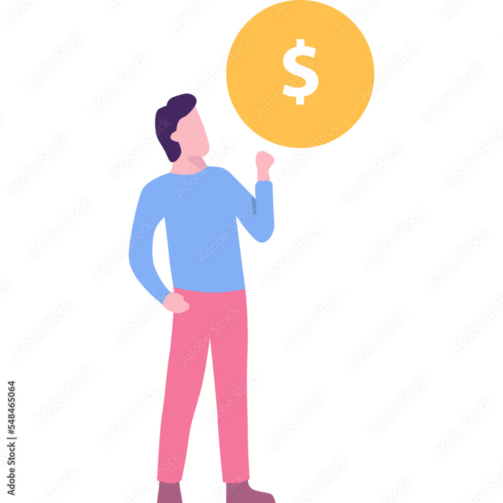 Business man vector finance success icon isolated Business man vector finance success icon isolated