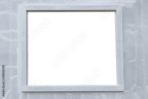 Window frames and cement walls with clipping paths.