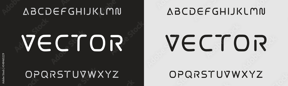 VECTOR minimal and tech alphabets font designs. professional vector ...