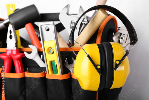 Bag with builder's tools an...