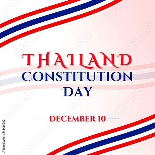 Thailand constitution day banner illustration design. For social media post