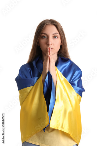 Young woman with Ukrainian ...