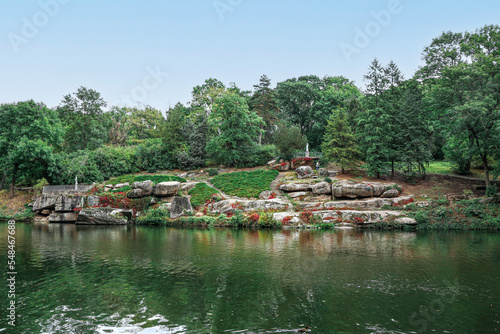 View of beautiful park with...