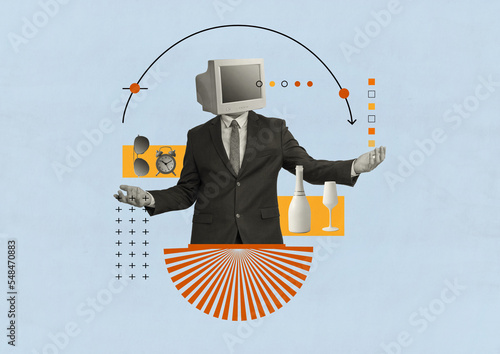 Fotografie Retro business finance concept business person professional manager