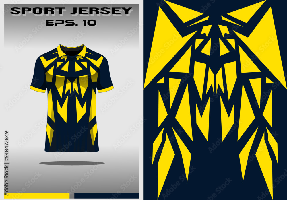 Fototapeta premium Sports jersey template for team uniforms soccer jersey racing