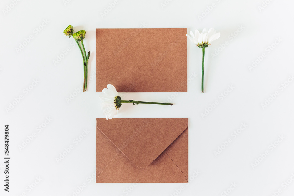 Brown recycle cardboard envelope on the white background. Craft paper empty envelope template, mock up. Top view Brown recycle cardboard envelope on the white background. Craft paper empty envelope template, mock up. Top view