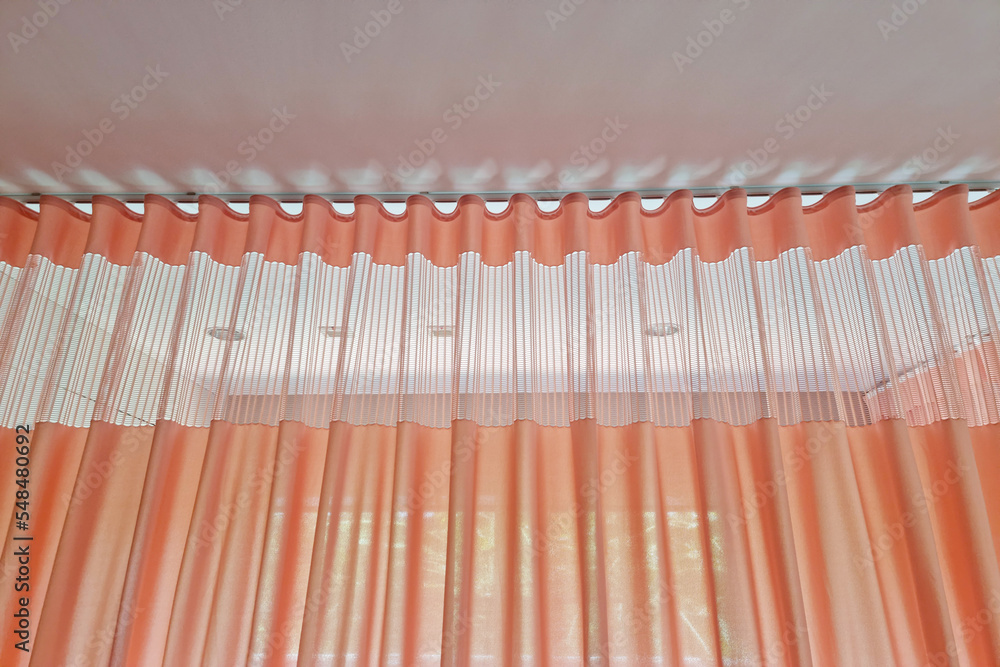 curtain symbol on decorative design background