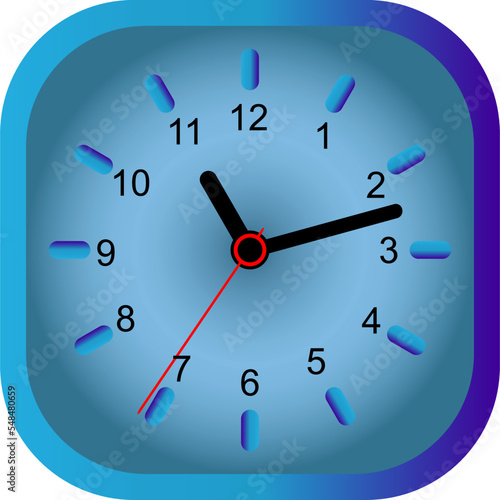 Simple vector clock with gradient colors