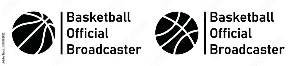 Naklejka premium Basketball official broadcaster icon. Basket ball icon, vector illustration