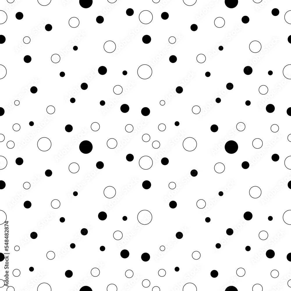 seamless pattern with dots. doodle point template, 