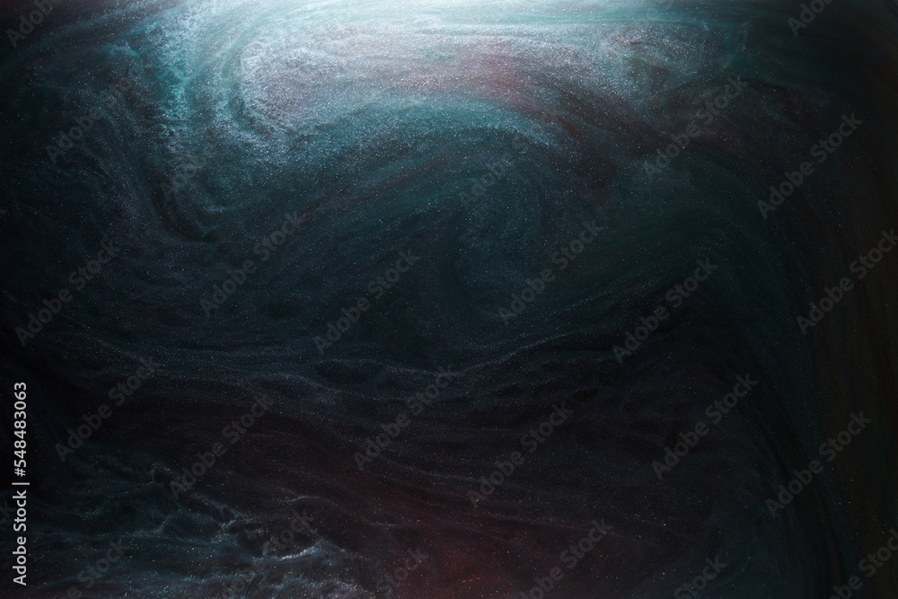 Abstract outer space ocean or sky. Black alcohol ink background. Dark backdrop, mockup, acrylic paint underwater Abstract outer space ocean or sky. Black alcohol ink background. Dark backdrop, mockup, acrylic paint underwater