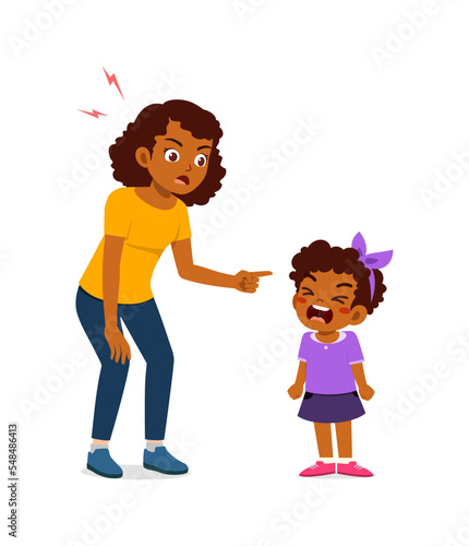 mother angry and kid scream so loud