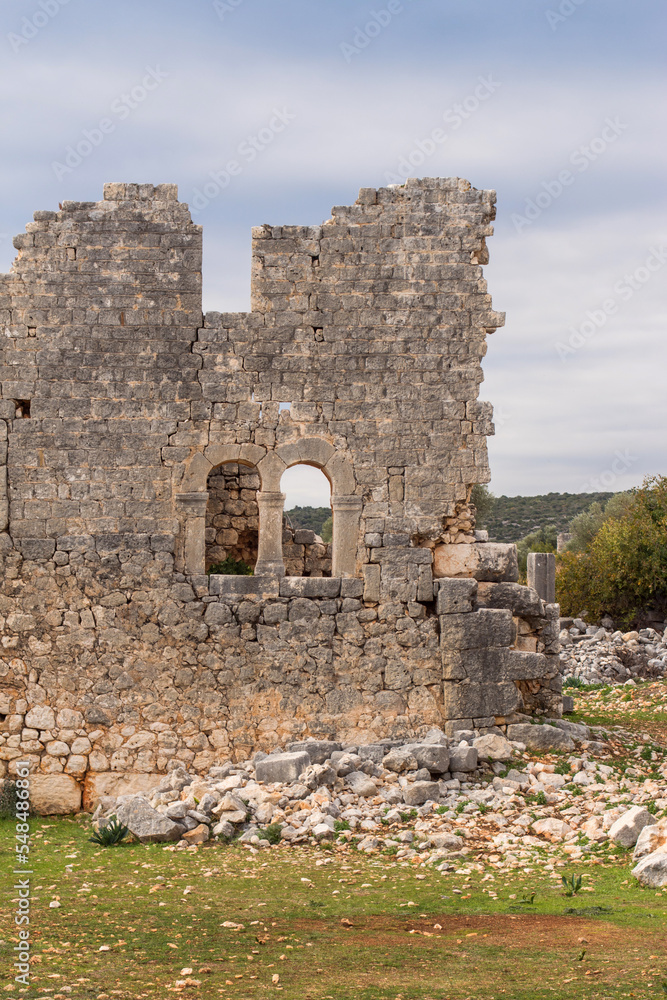 Ruins of antique city of Kanlidivane