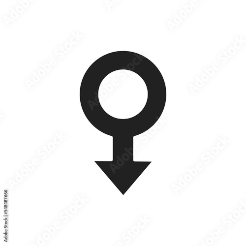 Female icon vector. Female flat style isolated on a white background - stock vector. 